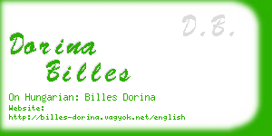 dorina billes business card